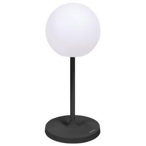 Bílá plastová stolní LED lampa Kave Home Dinesh II. s černou podnoží