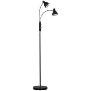 Černá kovová stojací lampa Halo Design Hudson II. 120 cm