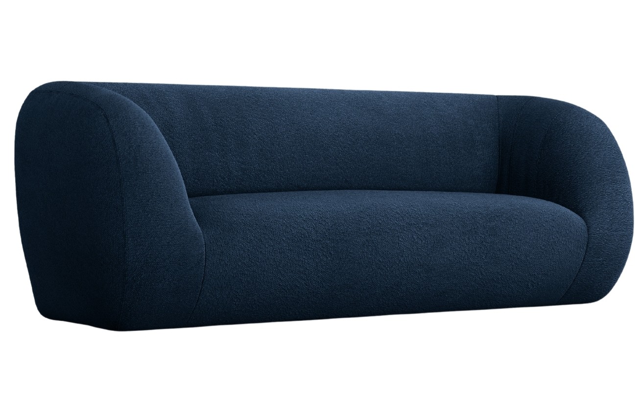 Modrá bouclé dvoumístná pohovka Cosmopolitan Design Essen 210 cm