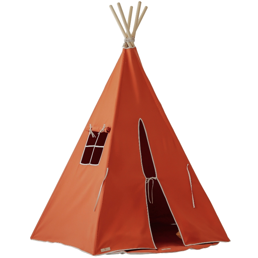 Moi Mili Tmavě oranžový bavlněný teepee stan Navajo 170 x 130 cm