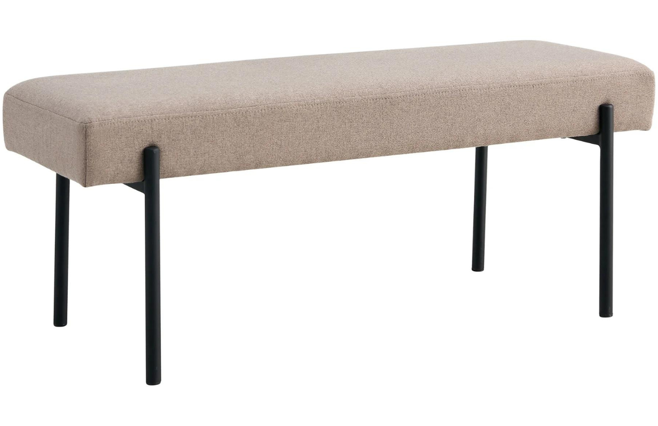 Nordic Living Béžová bouclé lavice Swipper 100 cm