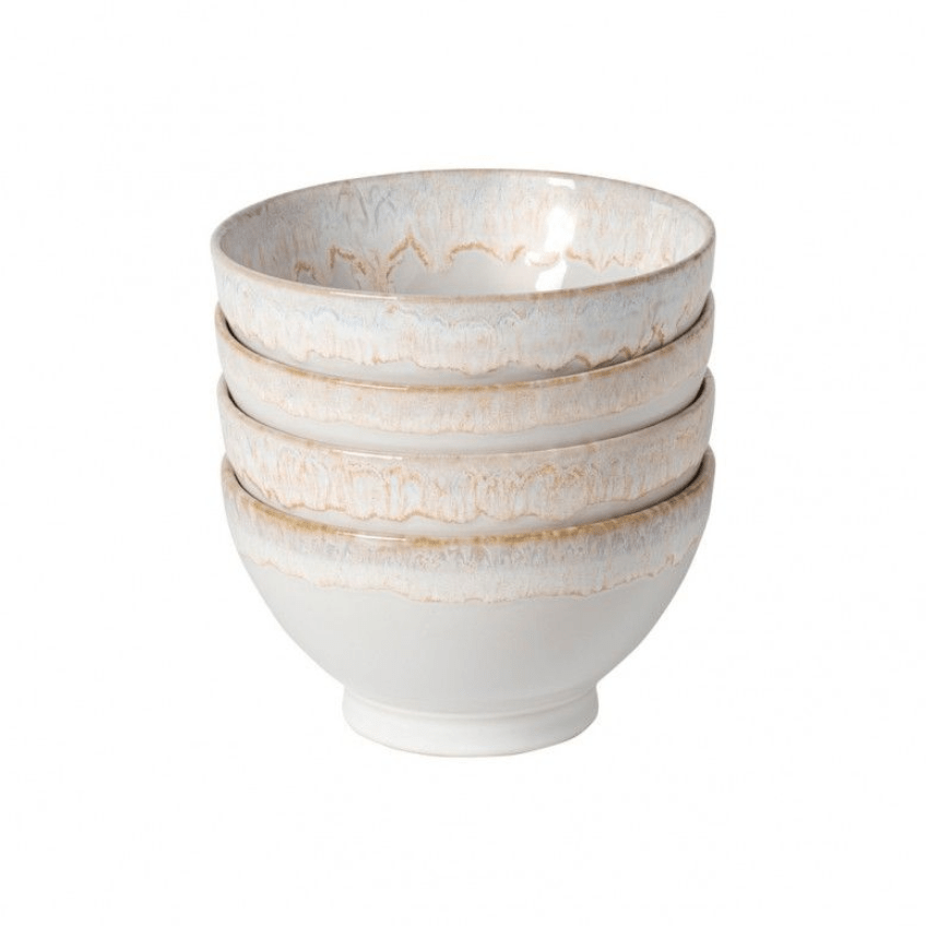 Sada čtyř bílých misek COSTA NOVA LATTE BOWLS 15 cm