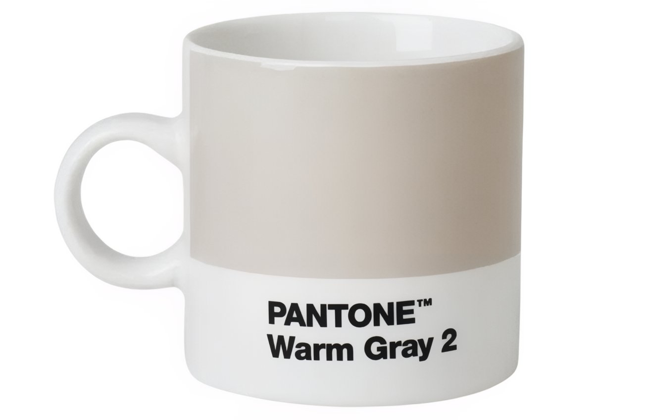 Světle šedý porcelánový hrnek Pantone Warm Gray 2 120 ml