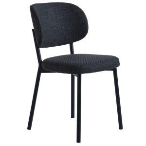 Tmavě šedá čalouněná jídelní židle Unique Furniture Fowler