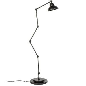 White Label Černá kovová stojací lampa WLL Xavi 154 cm